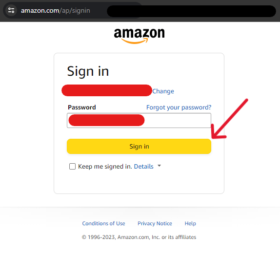 Amazon Delete Account - Step 3