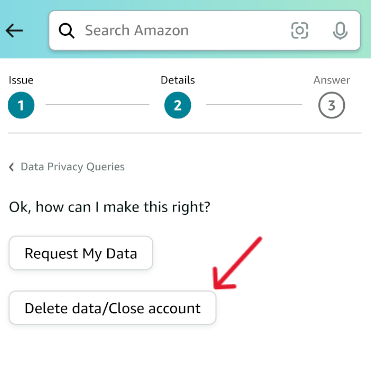 Amazon Delete Account - Step 5