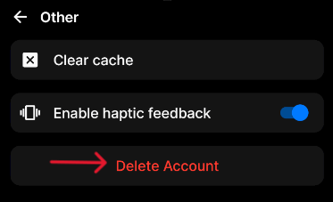 Bereal Delete Account - Step 6