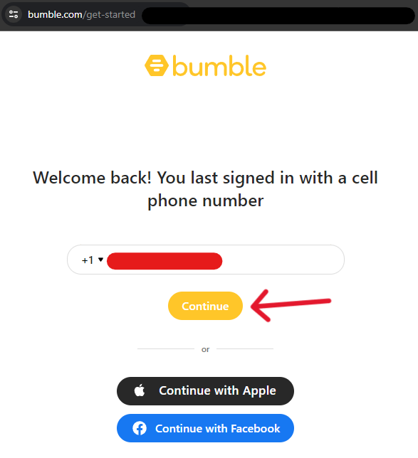 Bumble Delete Account - Step 1