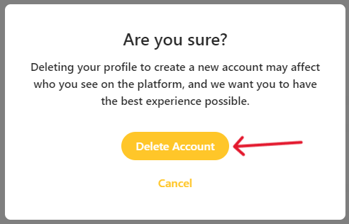 Bumble Delete Account - Step 4