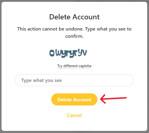 Bumble Delete Account - Step 9