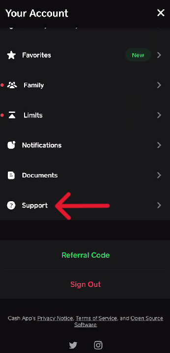 Cash App Delete Account - Step 1
