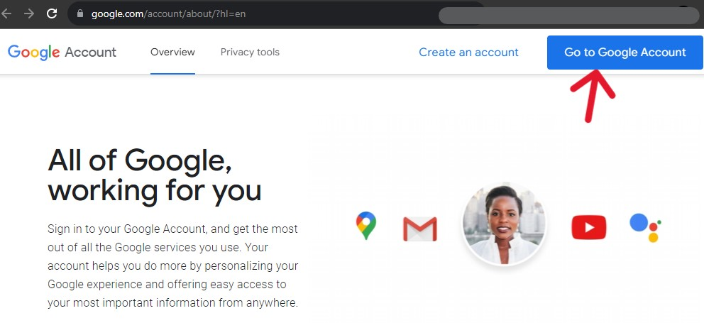 Gmail Delete Account - Step 1