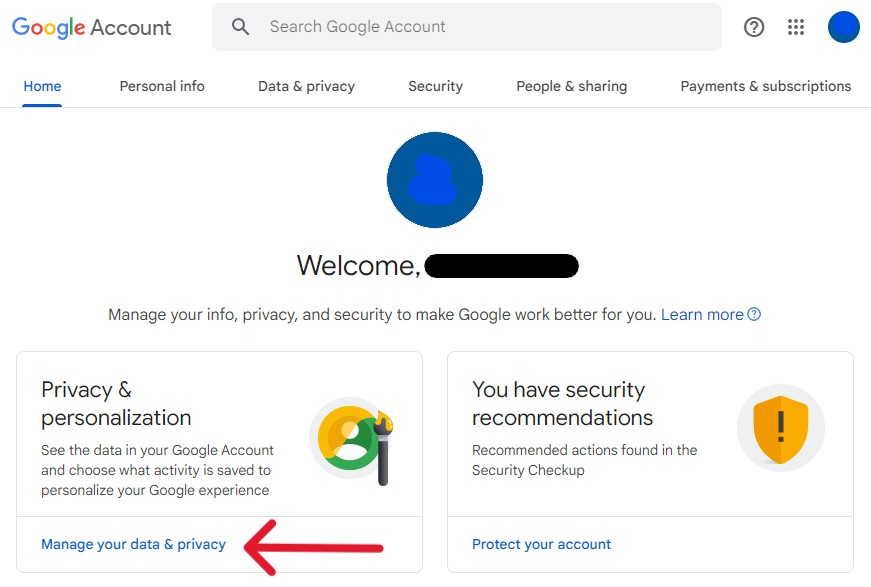 Google Delete Account - Step 4