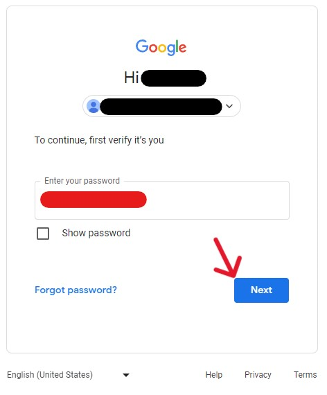 Google Delete Account - Step 8