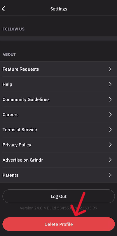 Grindr Delete Account - Step 3