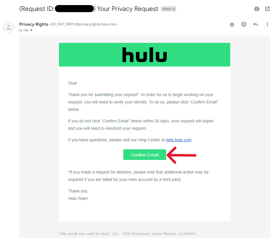 Hulu Delete Account - Step 10