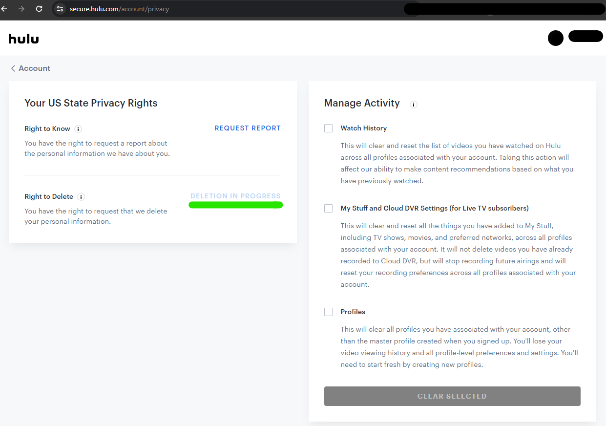 Hulu Delete Account - Step 7