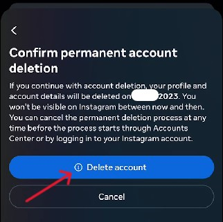 Instagram Delete Account - Step 25