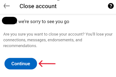 LinkedIn Delete Account - Step 11