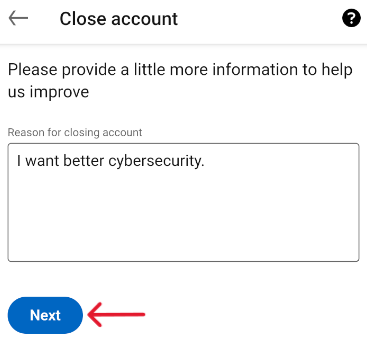 LinkedIn Delete Account - Step 14