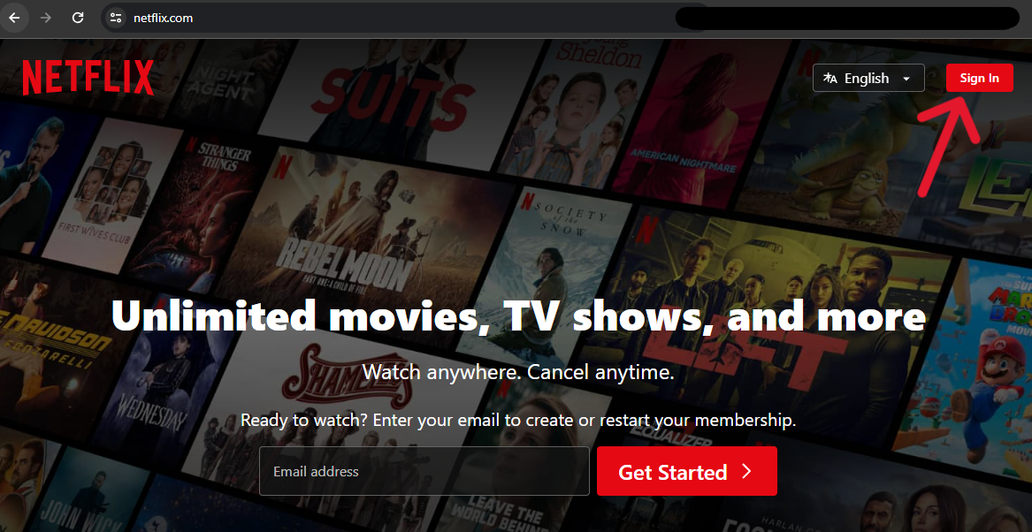 Netflix Delete Account - Step 1