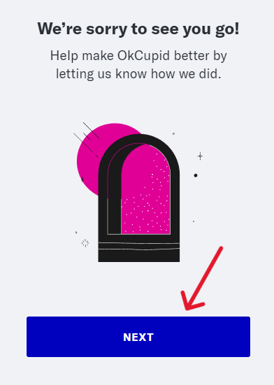 OkCupid Delete Account - Step 4