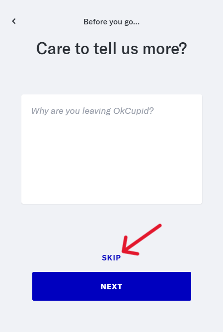 OkCupid Delete Account - Step 6