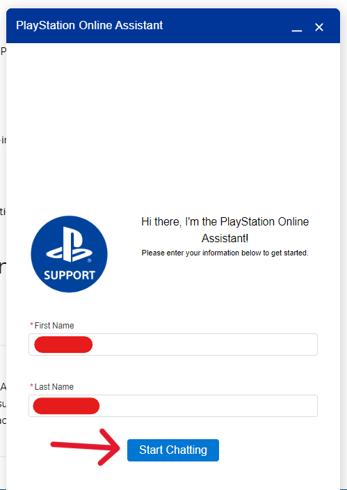 Sony PlayStation Delete Account - Step 1