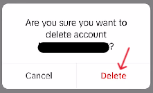 TikTok Delete Account - Step 1