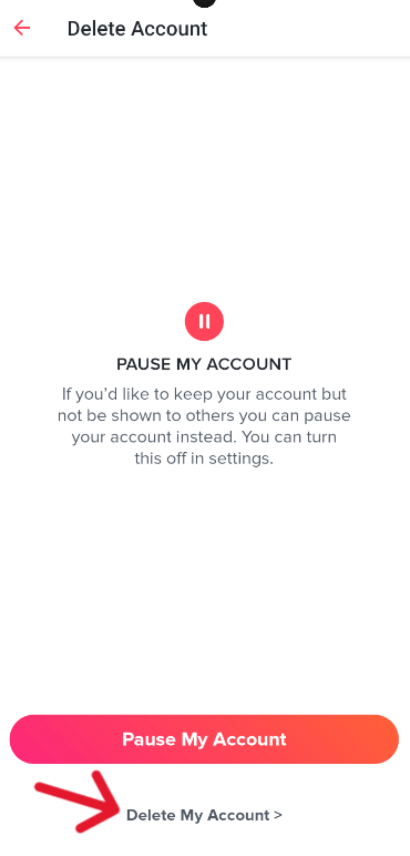 Tinder Delete Account - Step 14