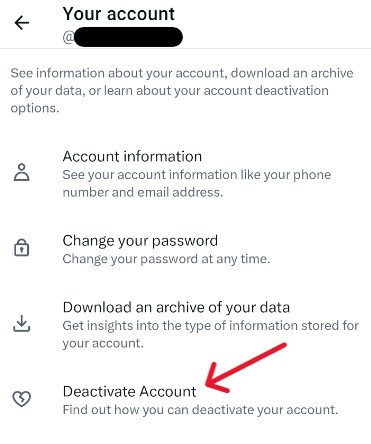 Twitter / X Delete Account - Step 2
