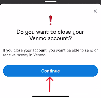 Venmo Delete Account - Step 11